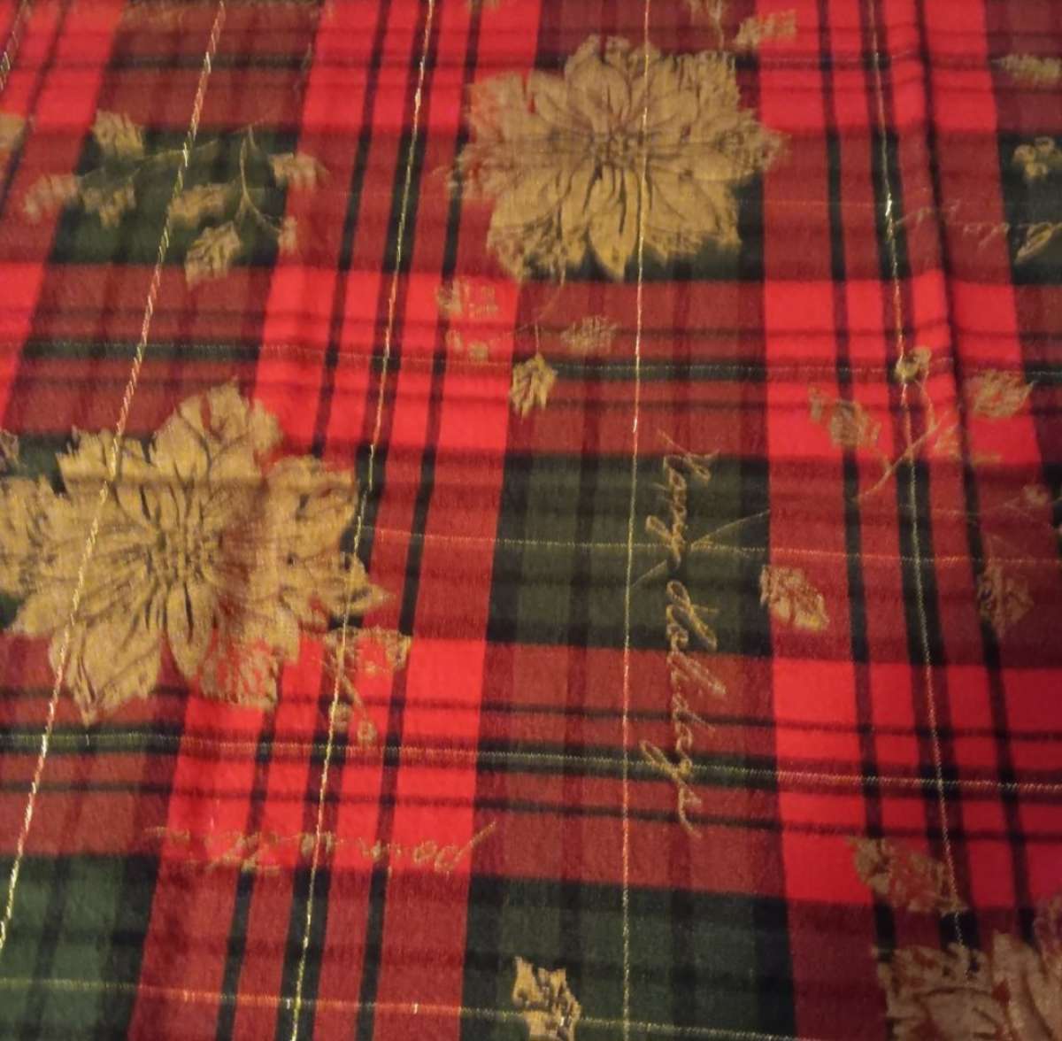 Handmade Table Runner Holiday Print