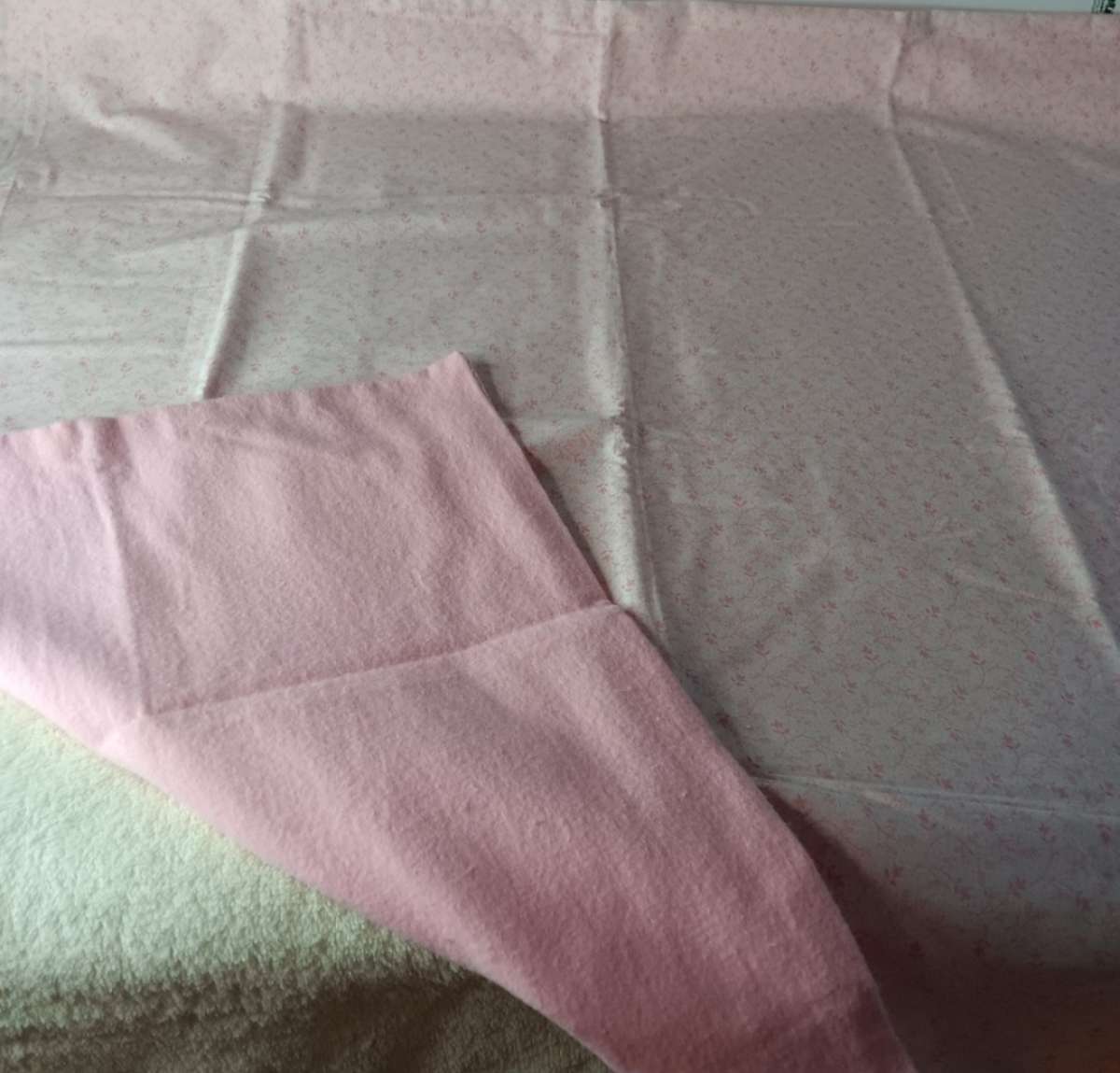 Handmade Baby Blanket Pink White