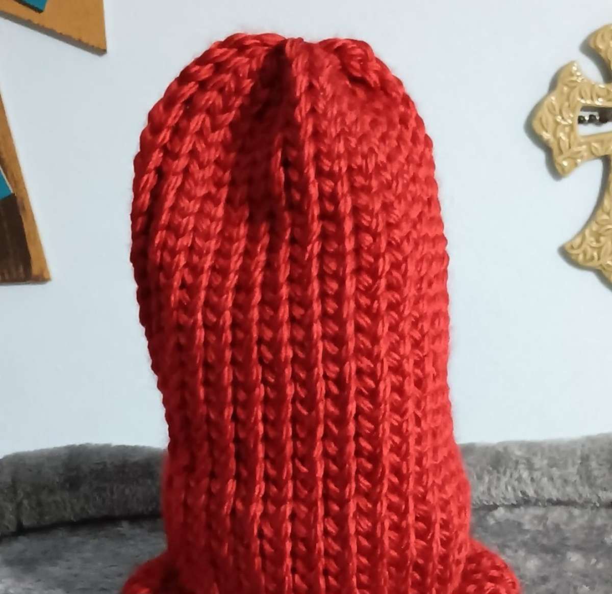 Red Knitted Toddler Beanie