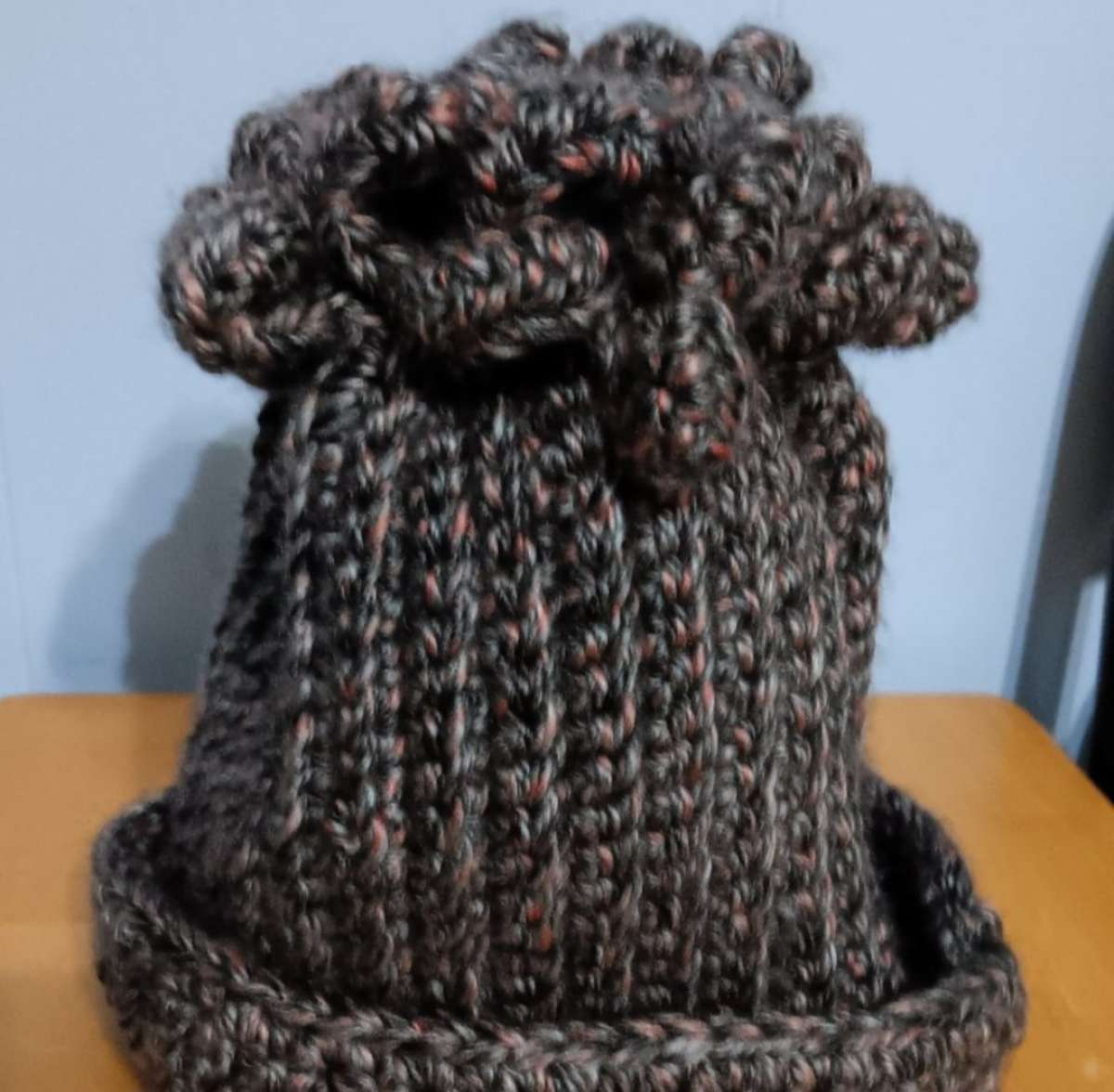 Grey Crochet Adult Beanie