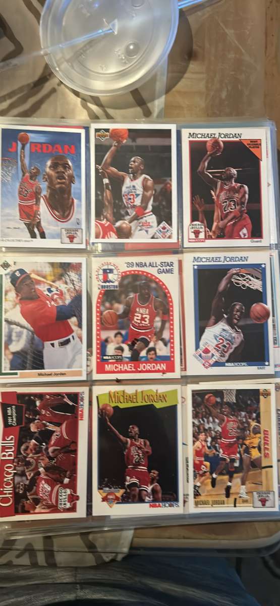 2 sets of 9 michael jordan basketball cards 91 92