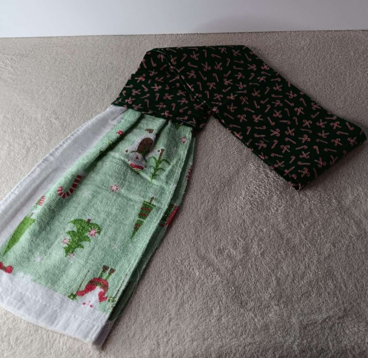 Handmade Scarf Towel Christmas Print