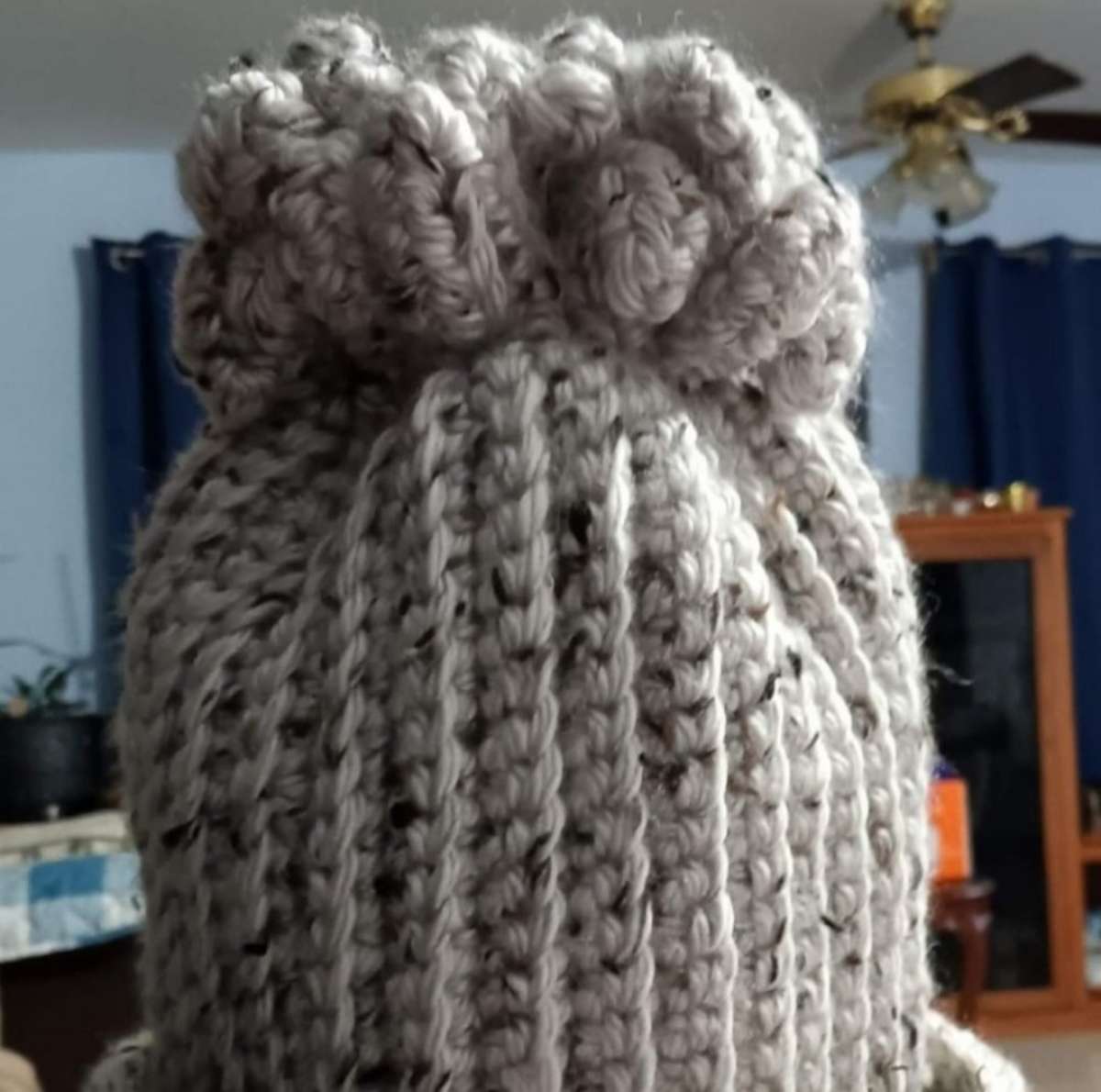 Cream Crochet Adult Beanie