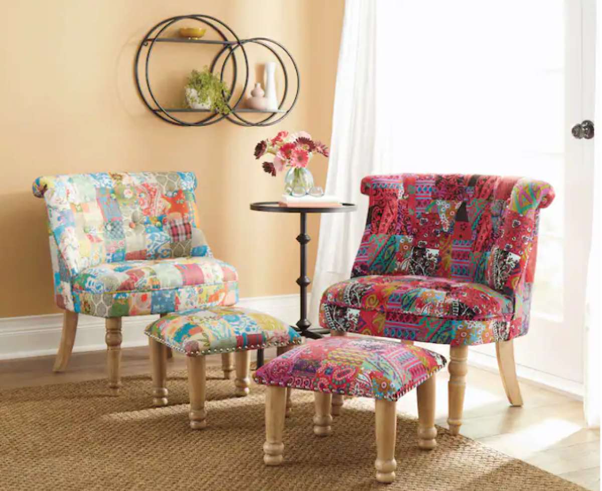 Pink Multicolor Chair for Nursery or Girls Rm