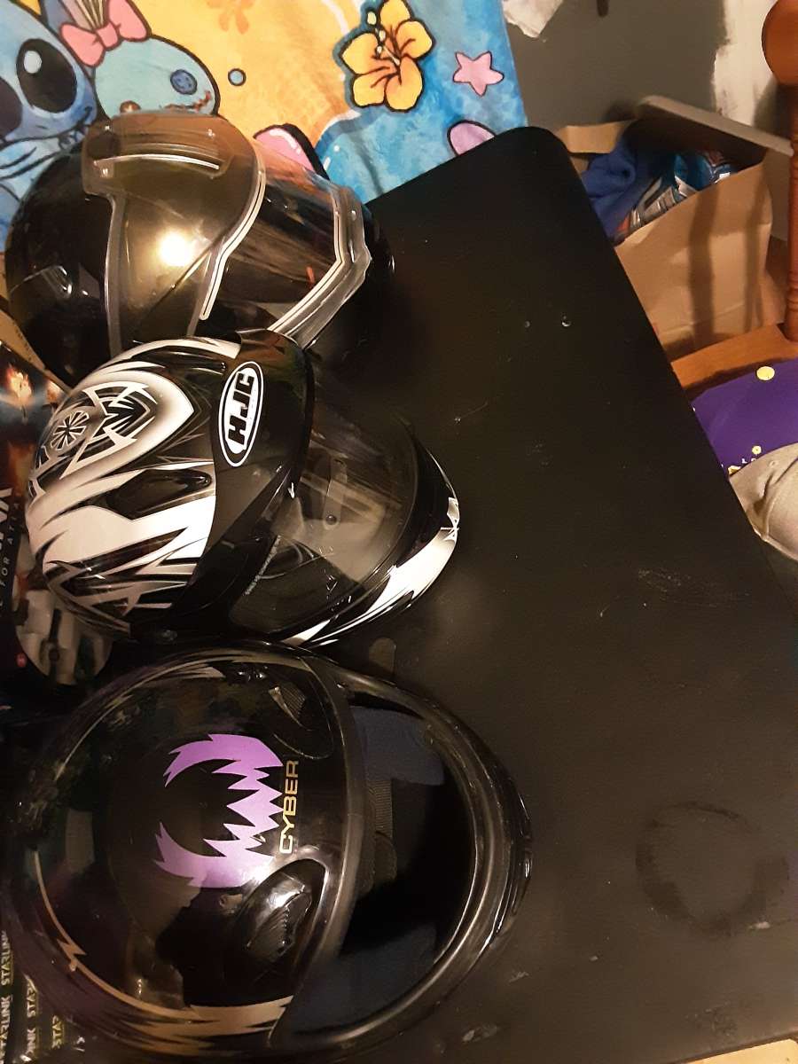 motorcycle helmets and hats