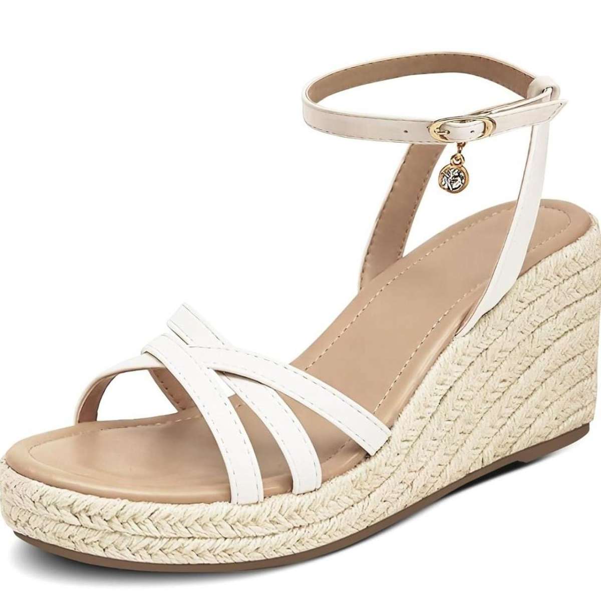 White Platforms Wedge Sandal