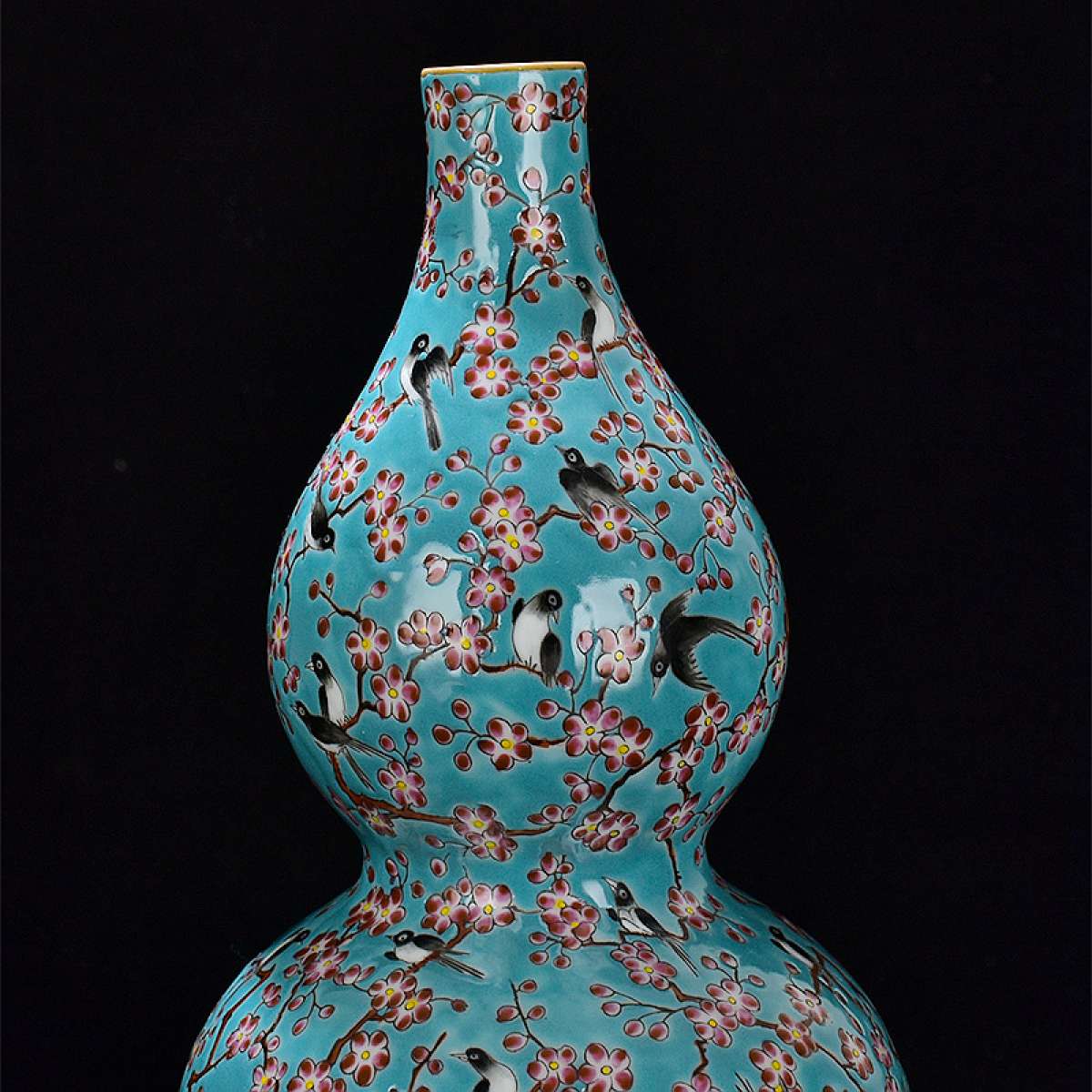 Chinese handpainted famille rose porcelain vase antique porc