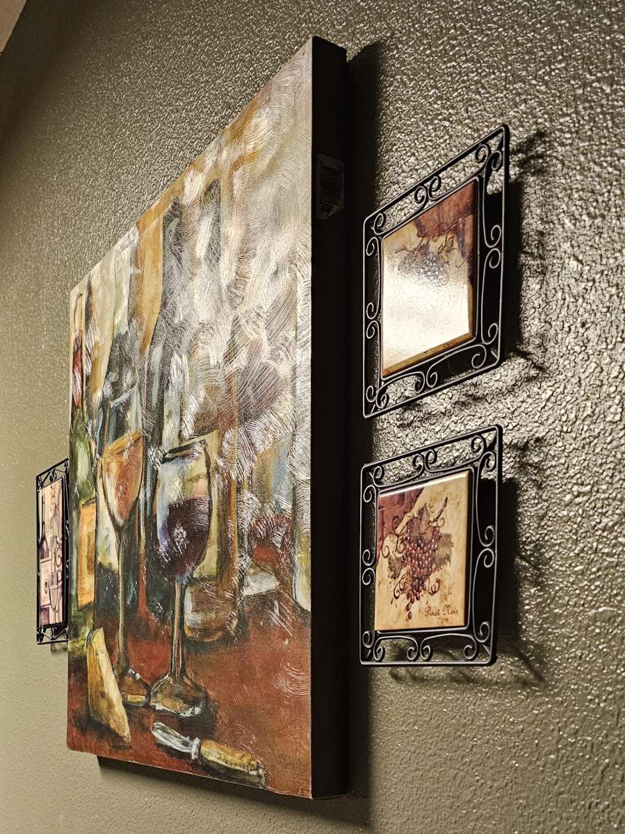 Wine and grape themed wall art