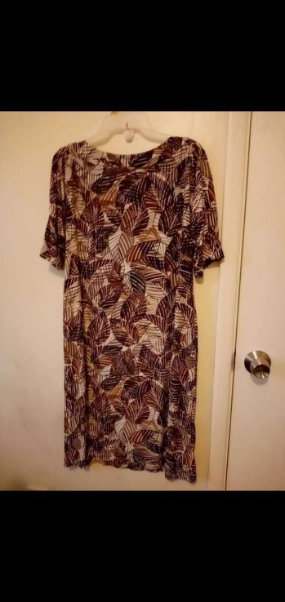 Ladies Long Length Brown Dress