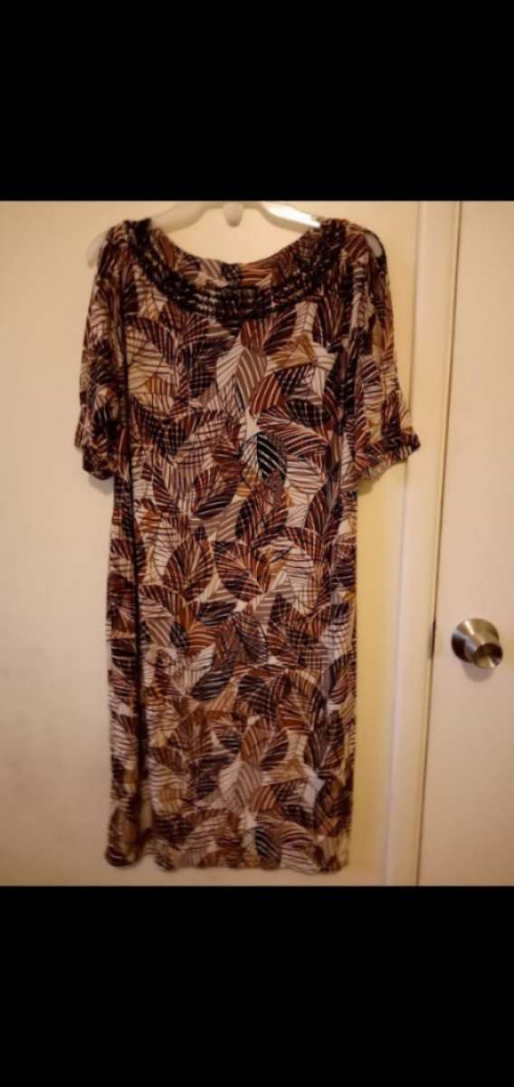 Ladies Long Length Brown Dress