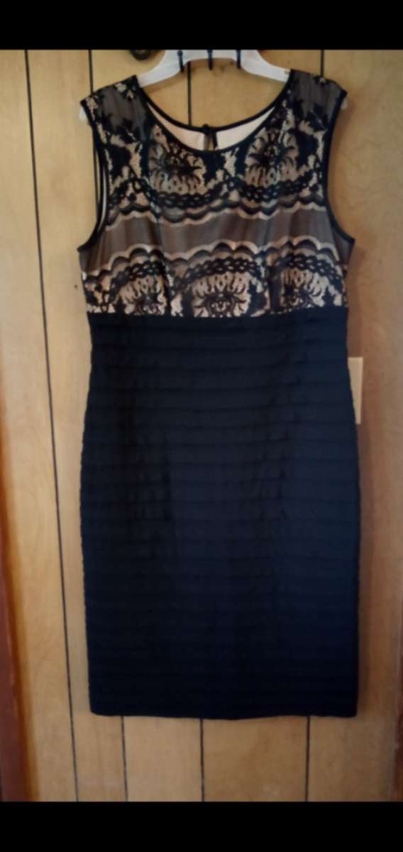 Ladies knee length formal black dress