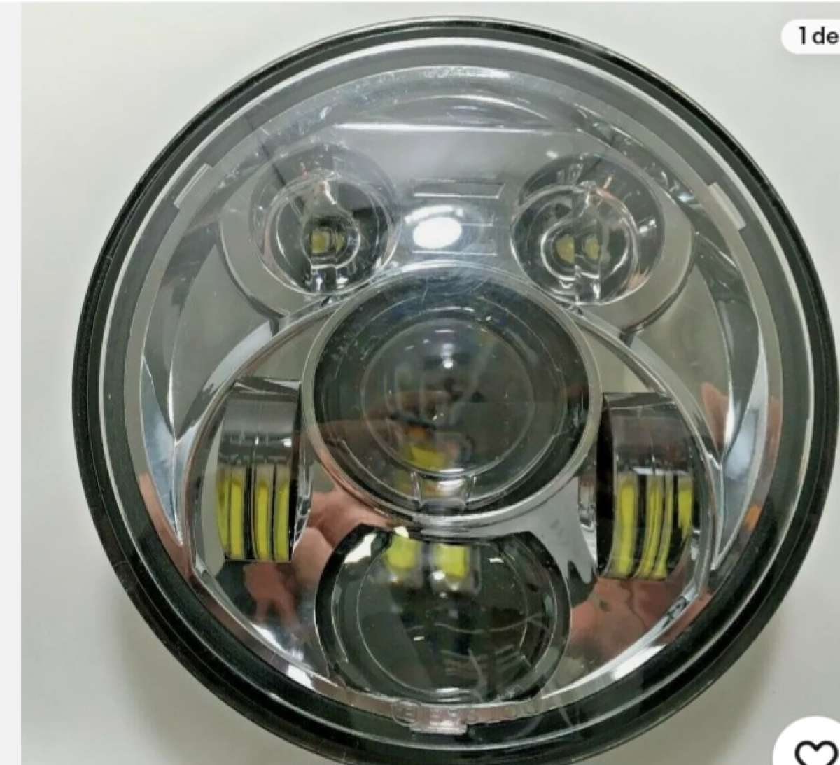 pair of round led headlights h4 input