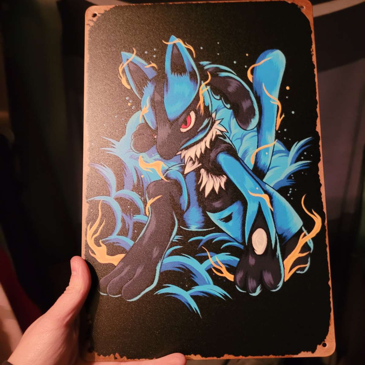 lucario metal poster
