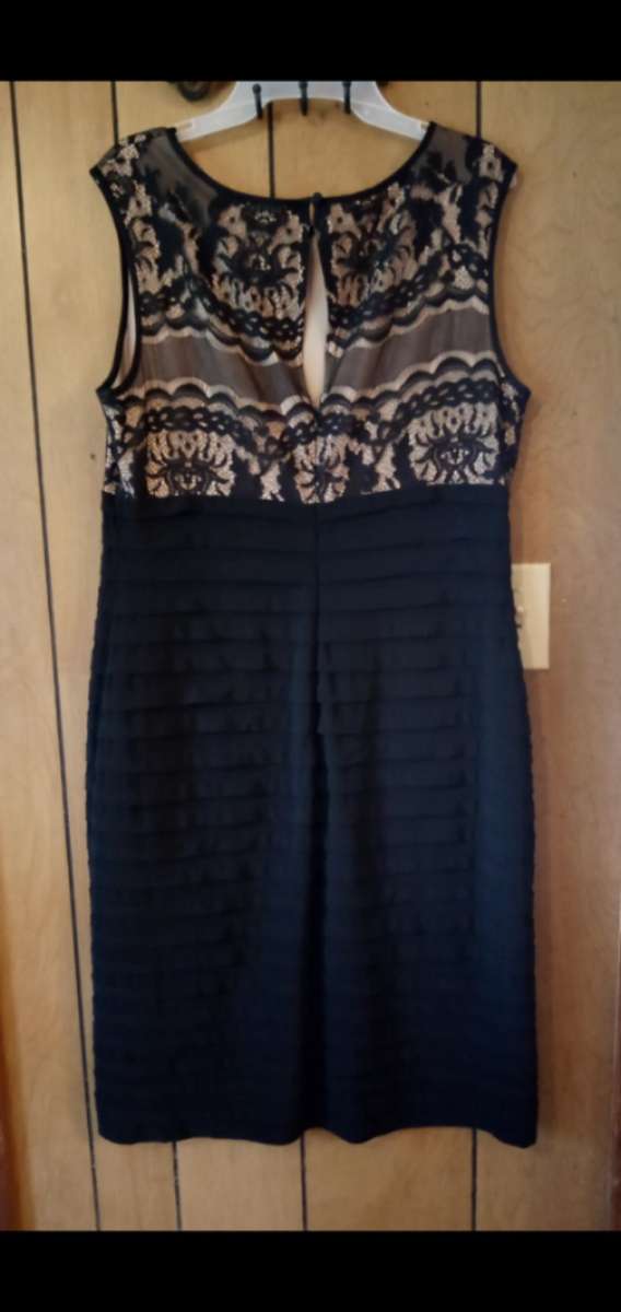 Ladies knee length formal black dress