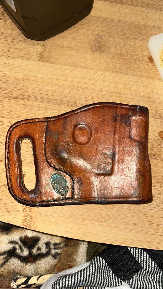 hand made leather gun holder