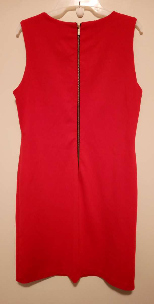 please Claiborne size large red sleeveless dress