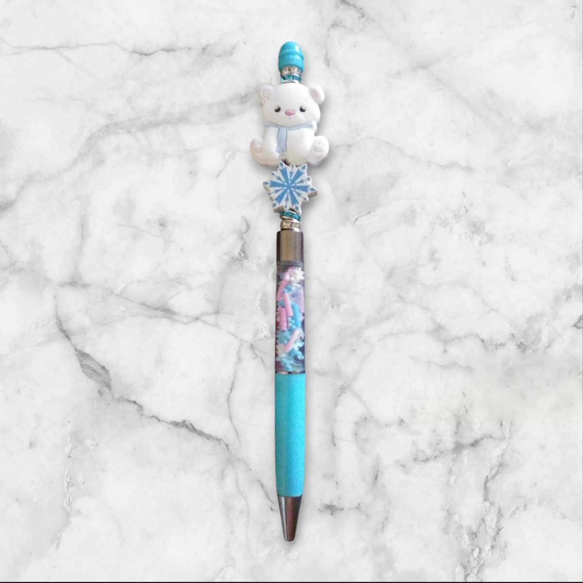 BEADABLE PENS SNOWBEAR