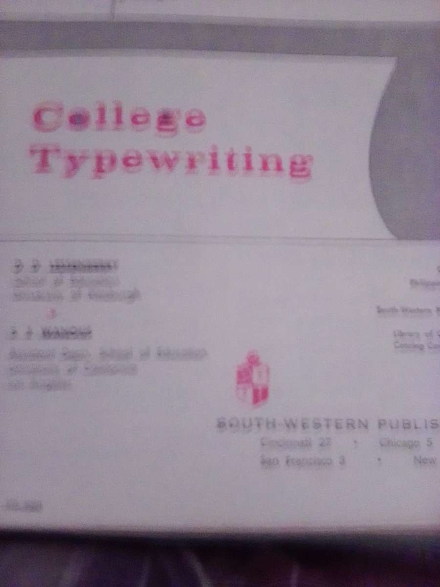 Complete Course Sixth Edition College Typewriting