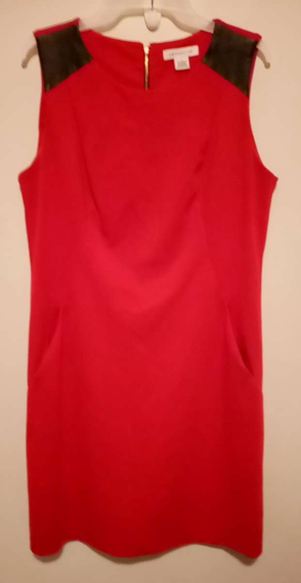 please Claiborne size large red sleeveless dress