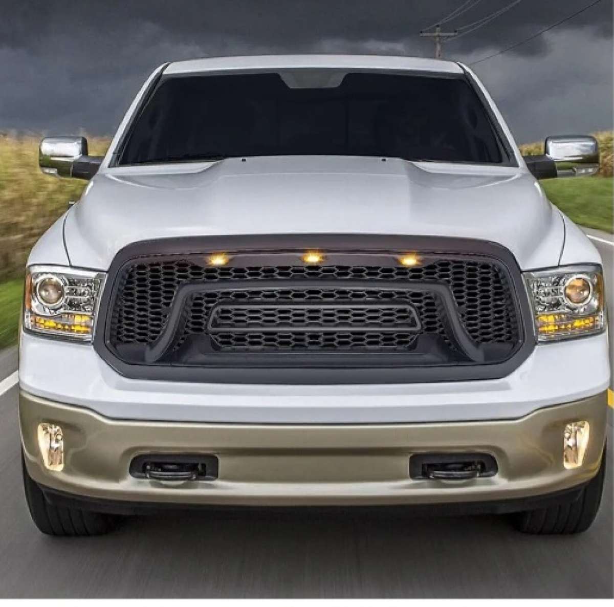 Offer grill with amber light for ram 1500 2013 2015