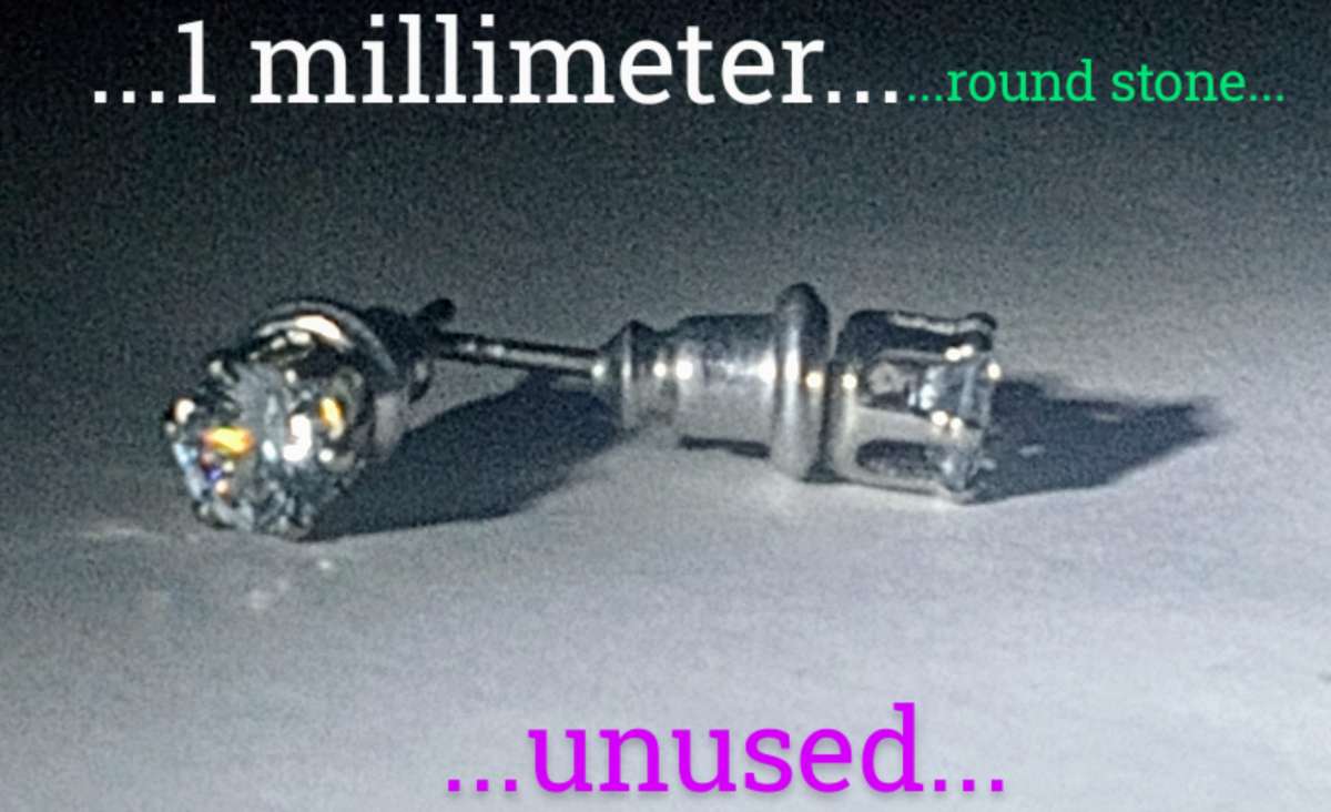 925 1 mm lab grown diamond earrings