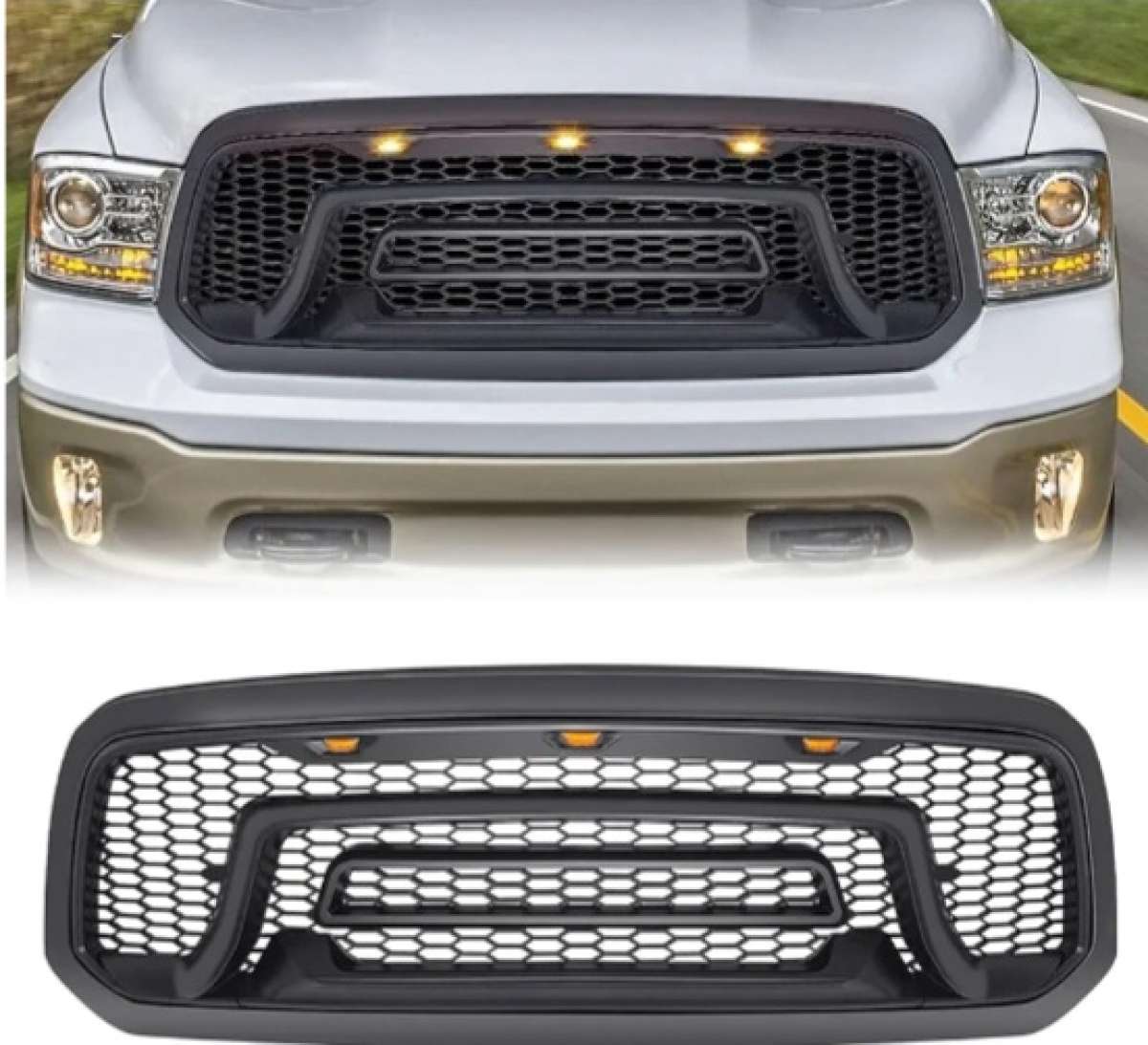 Offer grill with amber light for ram 1500 2013 2015