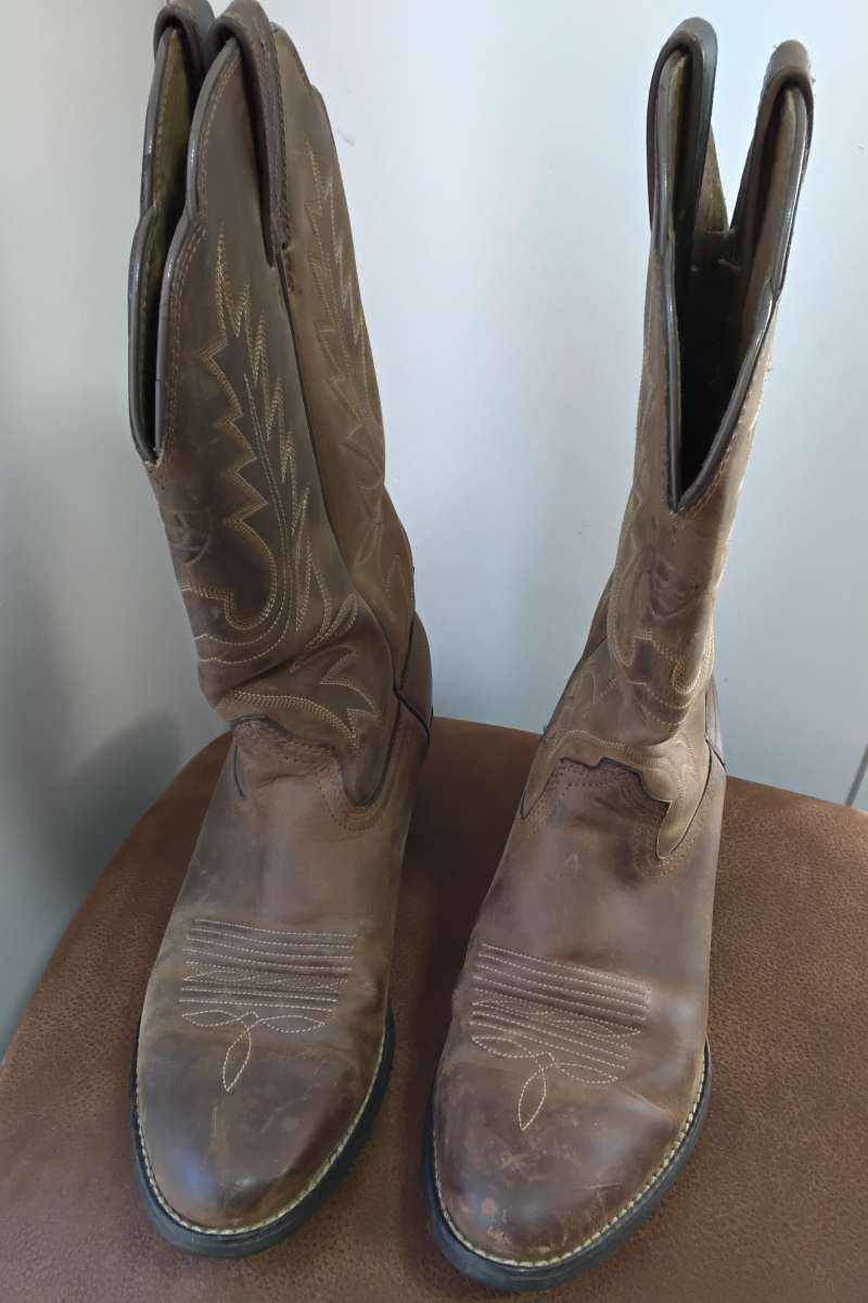 ARIAT WOMENS WESTERN BOOTS SIZE 65 COWGIRL BROWN LEATHER