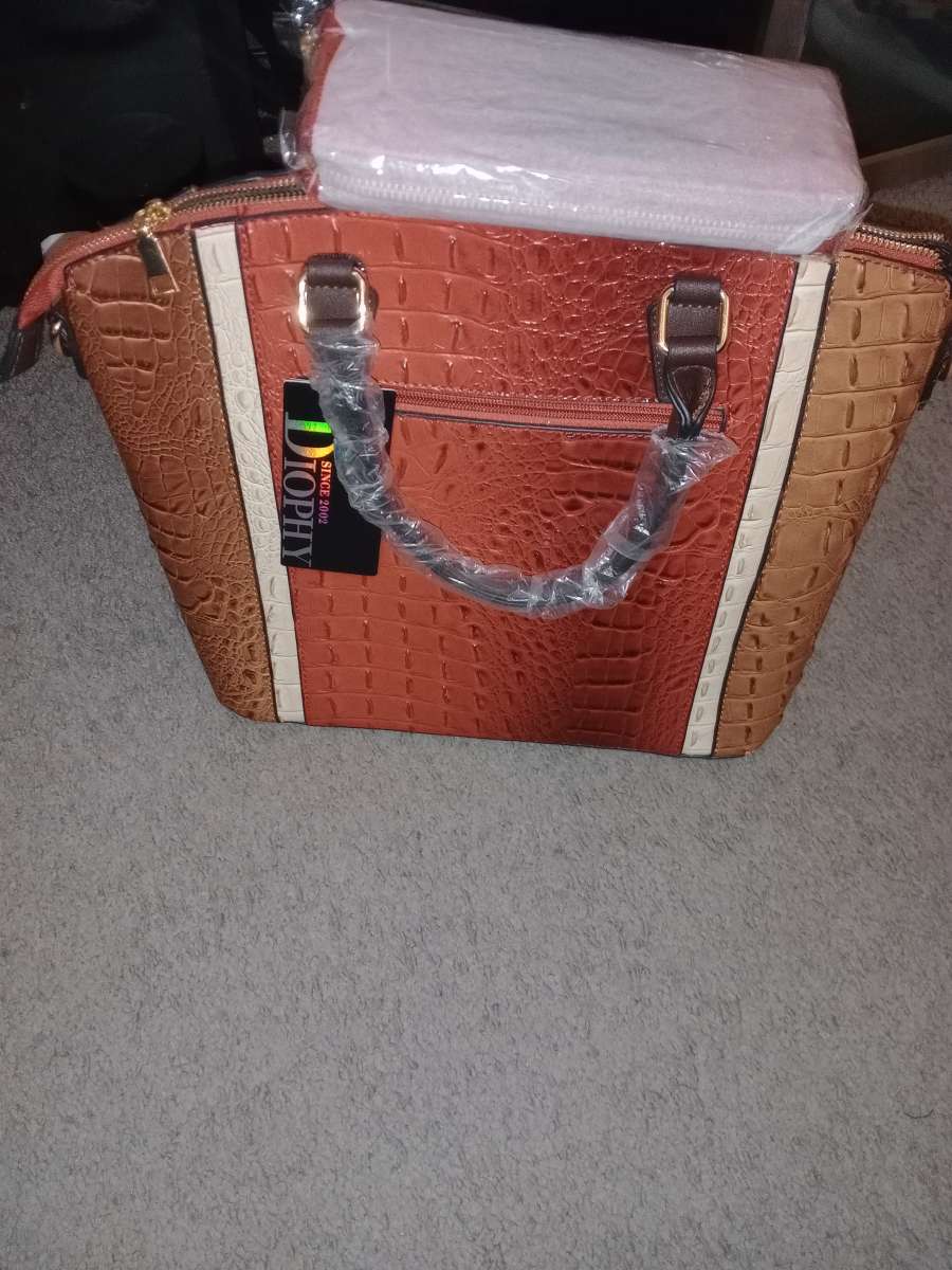 New Multicolor Handbag with Matching Wallet