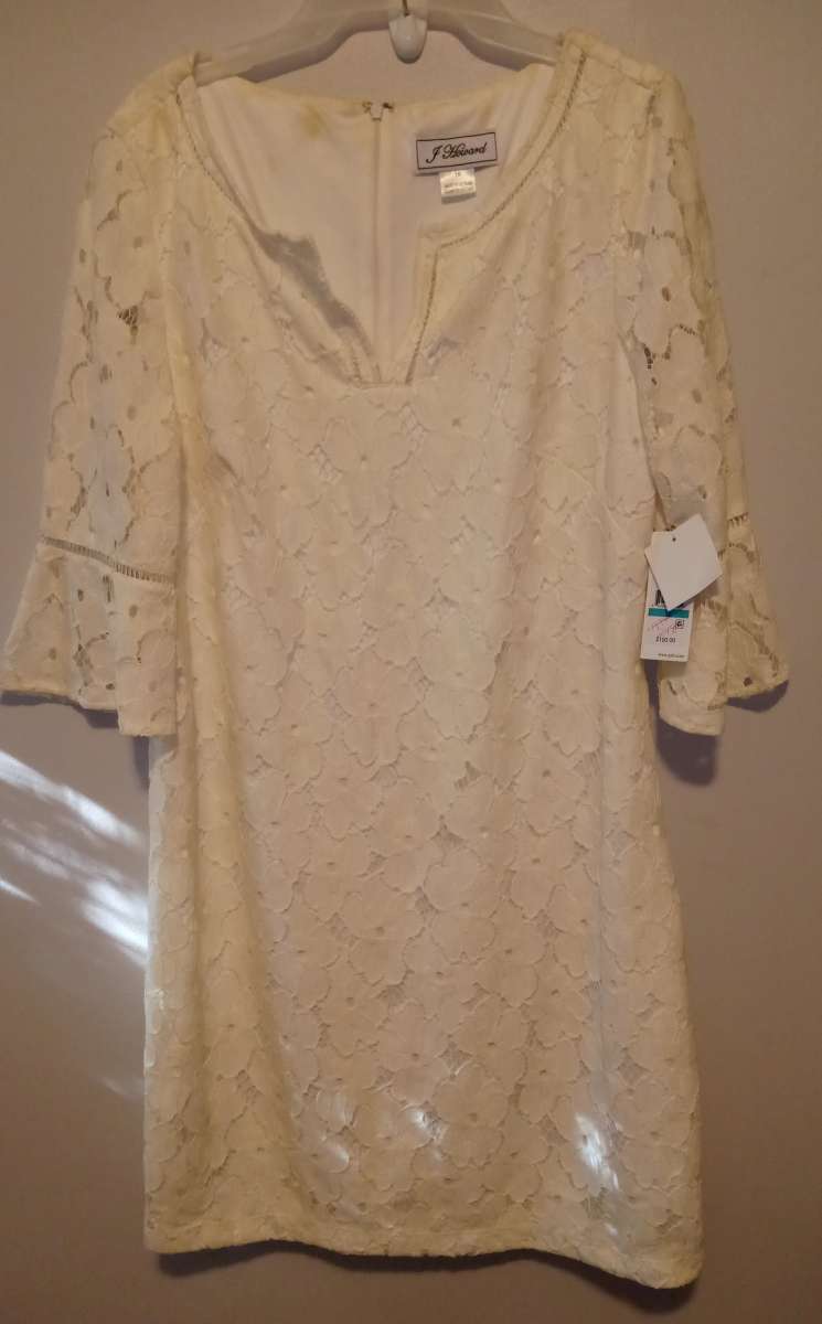 Ladies long Sleeve Ivory Dress