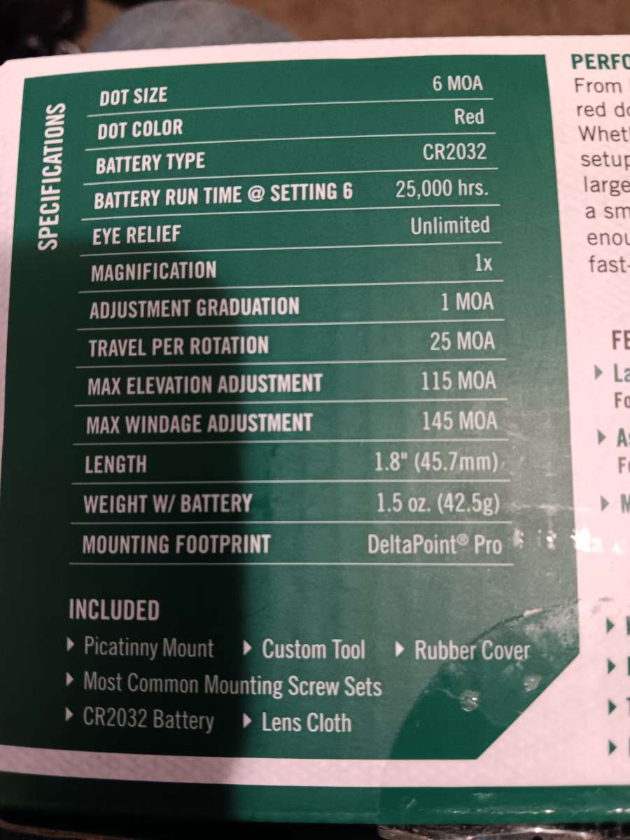 vortex defender st red dot