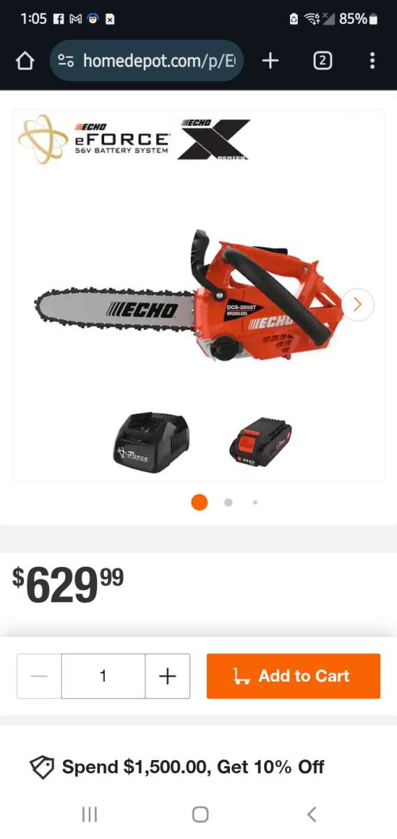 Chaisaw Echo DCS2500T New in Box Working very Well