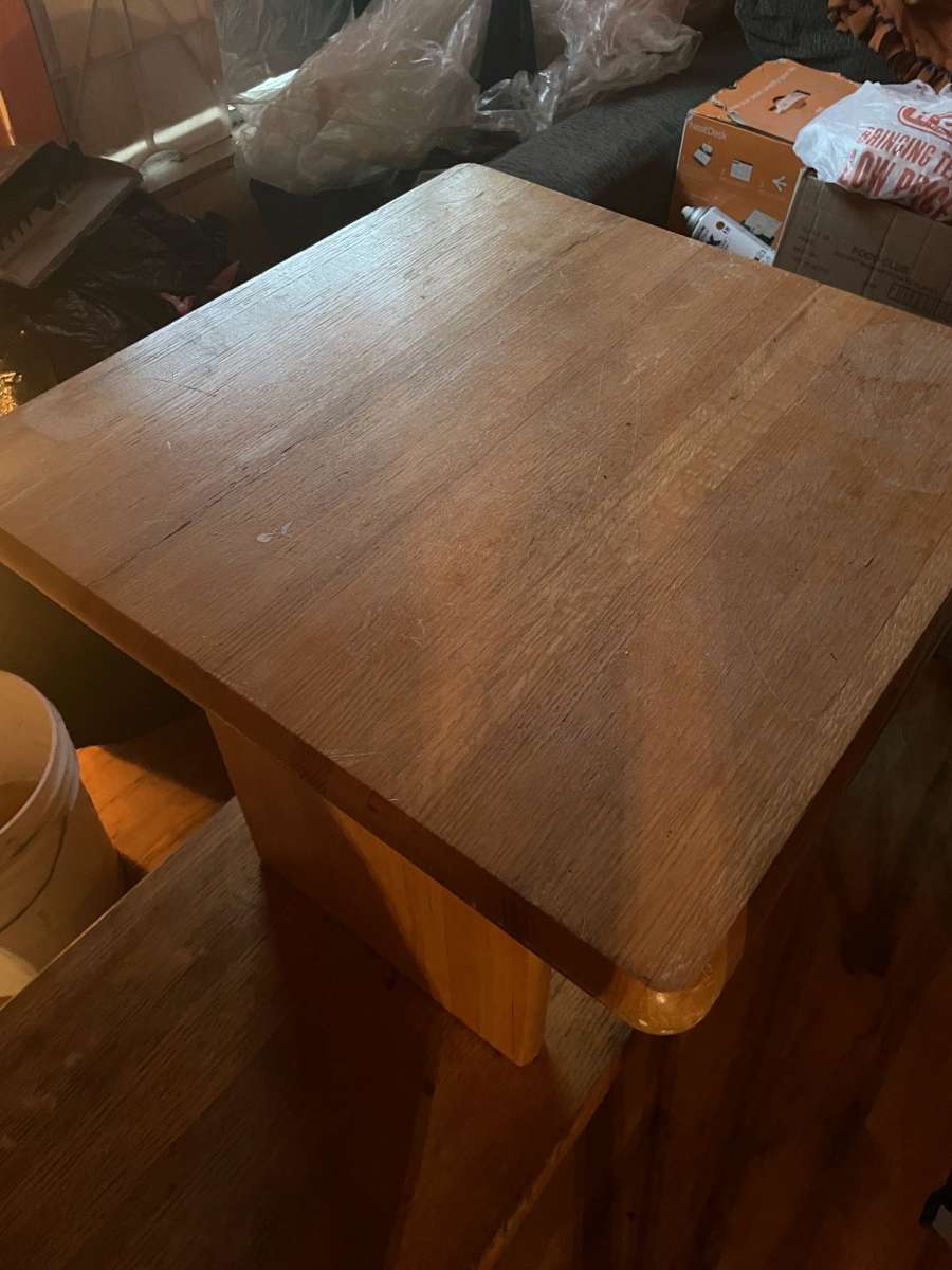 wooden coffee table and end table