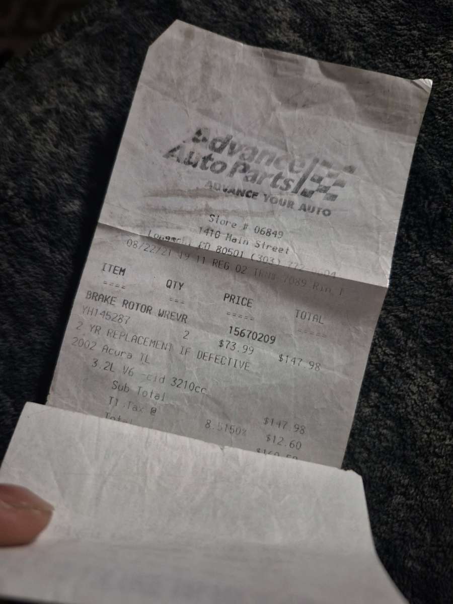 2002 Acura tl Rotors