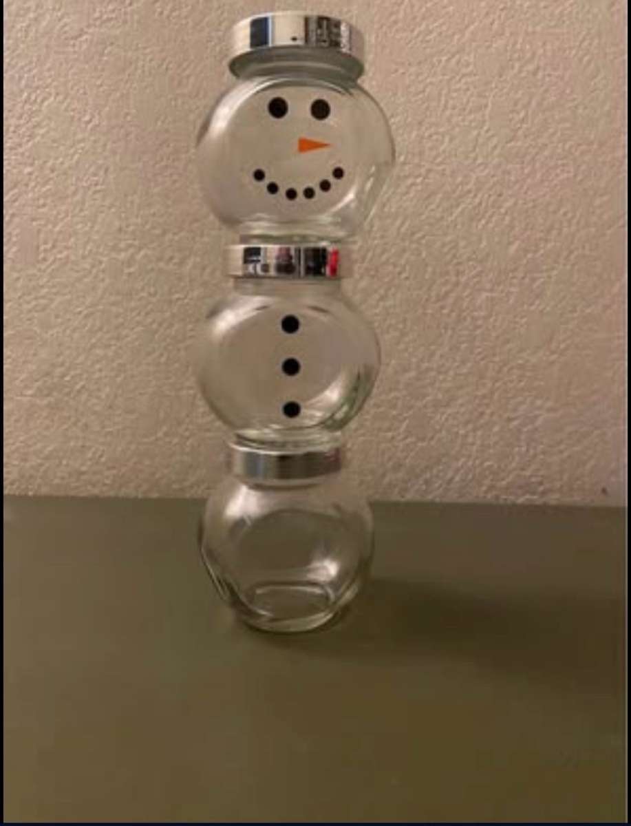 Hot chocolate jar snowman