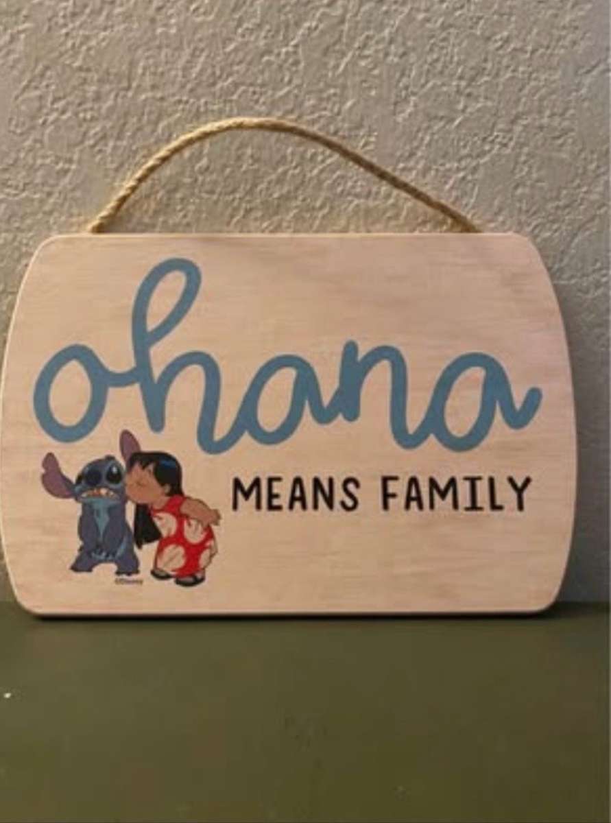 stitch sign to hang up