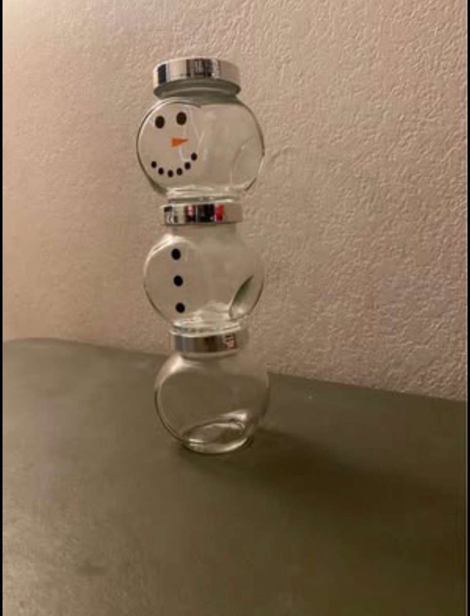 Hot chocolate jar snowman