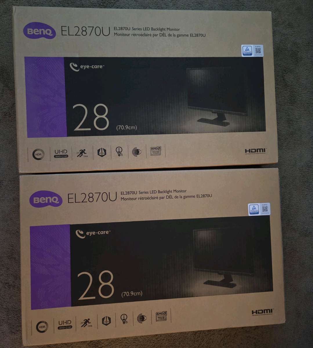 BenQ EL2870U Gaming Monitors 28 4K UHD 1ms