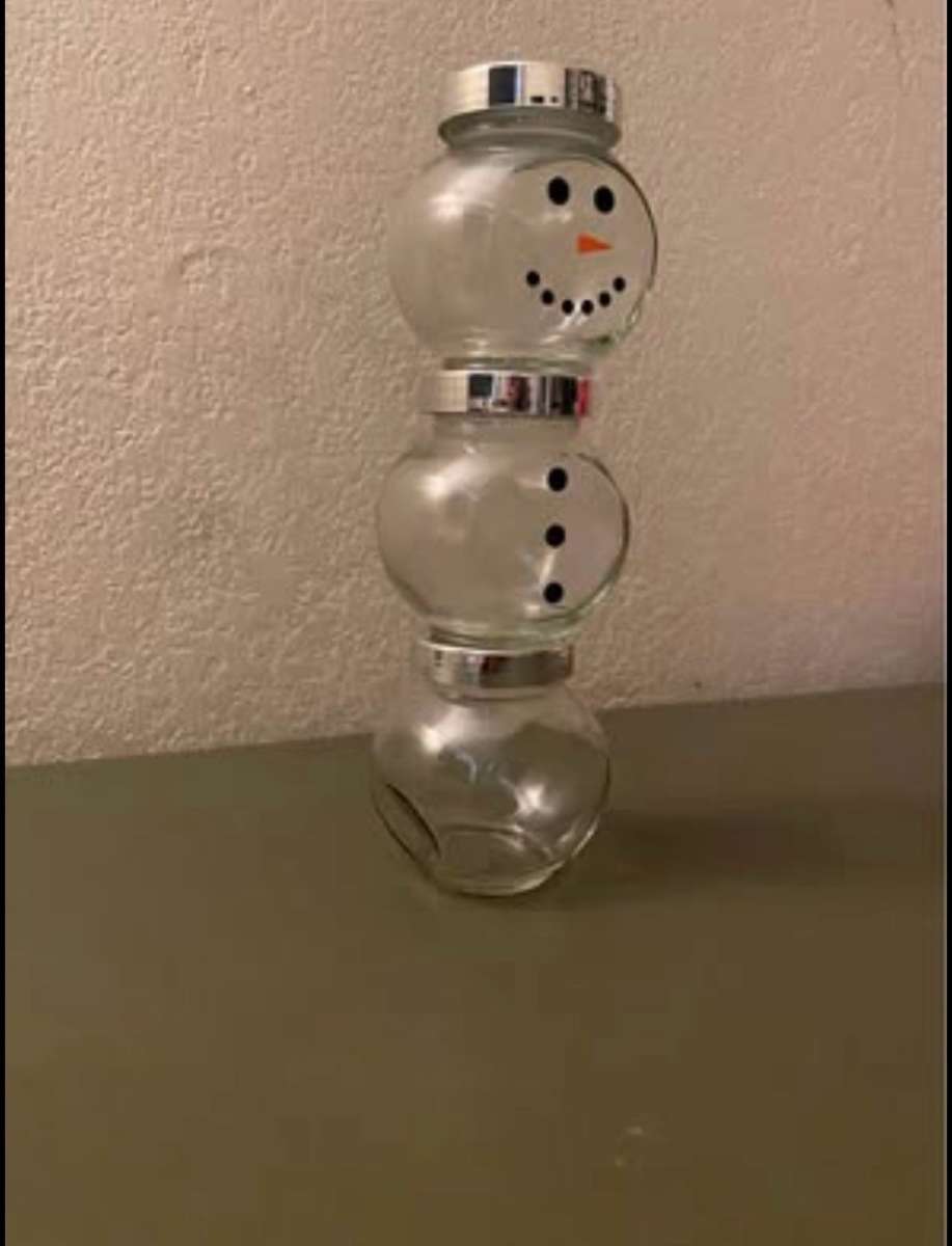 Hot chocolate jar snowman