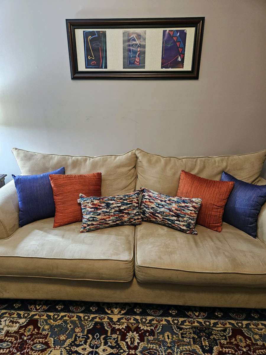 livingroom furniture with rug available on June 10th