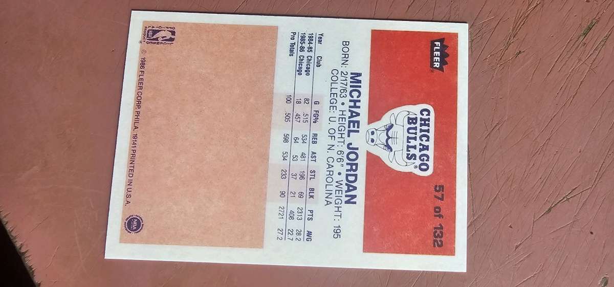 MICHAEL JORDAN  RC 86 Fleer  mint  recently sealed wax