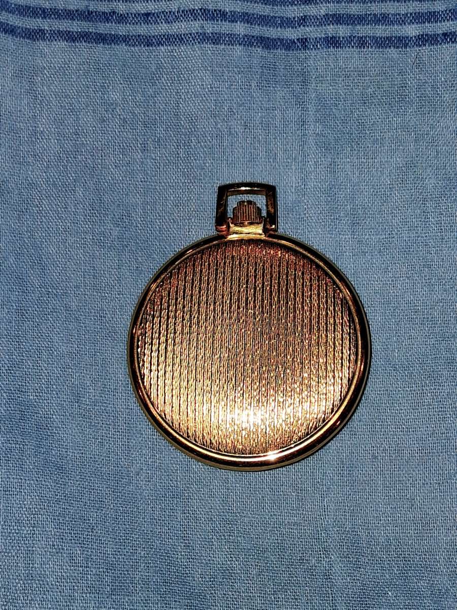 Vintage Swiss 14k gold filled Croton ladies pocket watch 17j