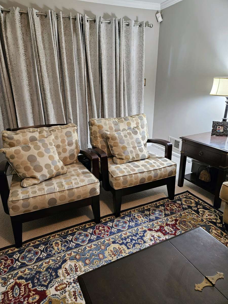 livingroom furniture with rug available on June 10th