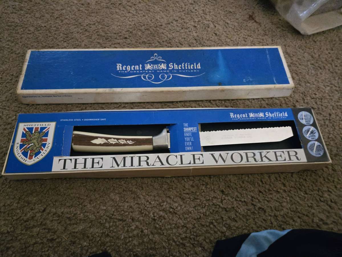 VTG MIRACLE WORKER 12 STAINLESS KNIFE BY REGENT SHEFFIELD