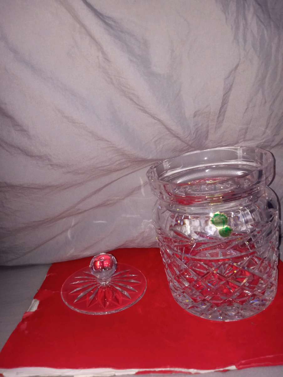 Waterford crystal jar