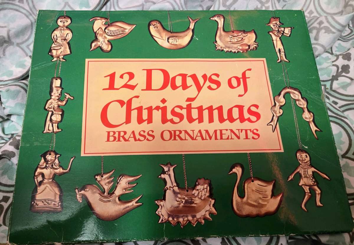 Vintage JSNY 12 Days Of Christmas Themed Ornaments