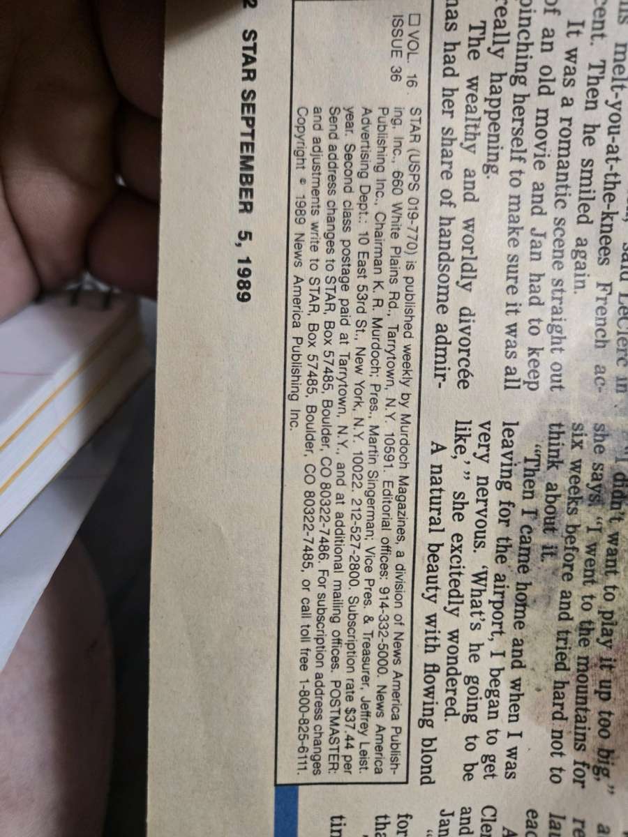 Star Magazine September 5th  1989 Featuring Lucille Ball