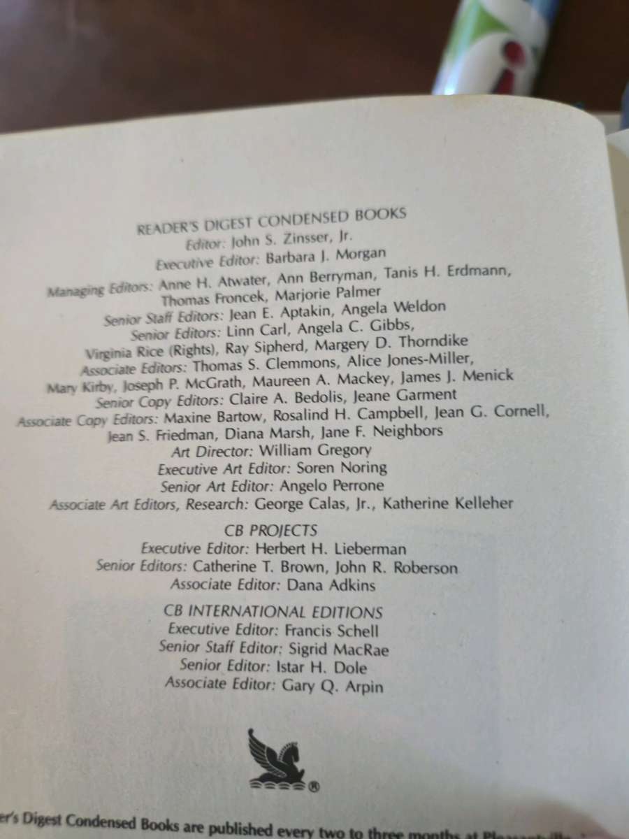 Readers Digest Condensed Books Best Sellers