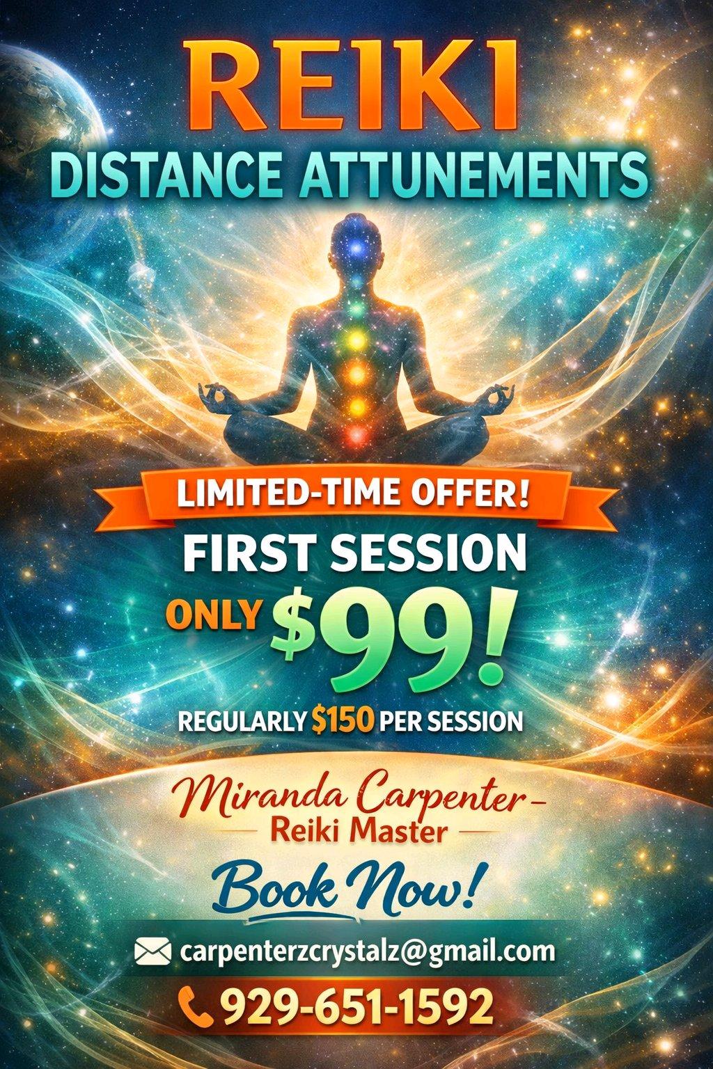 Reiki distance attunement