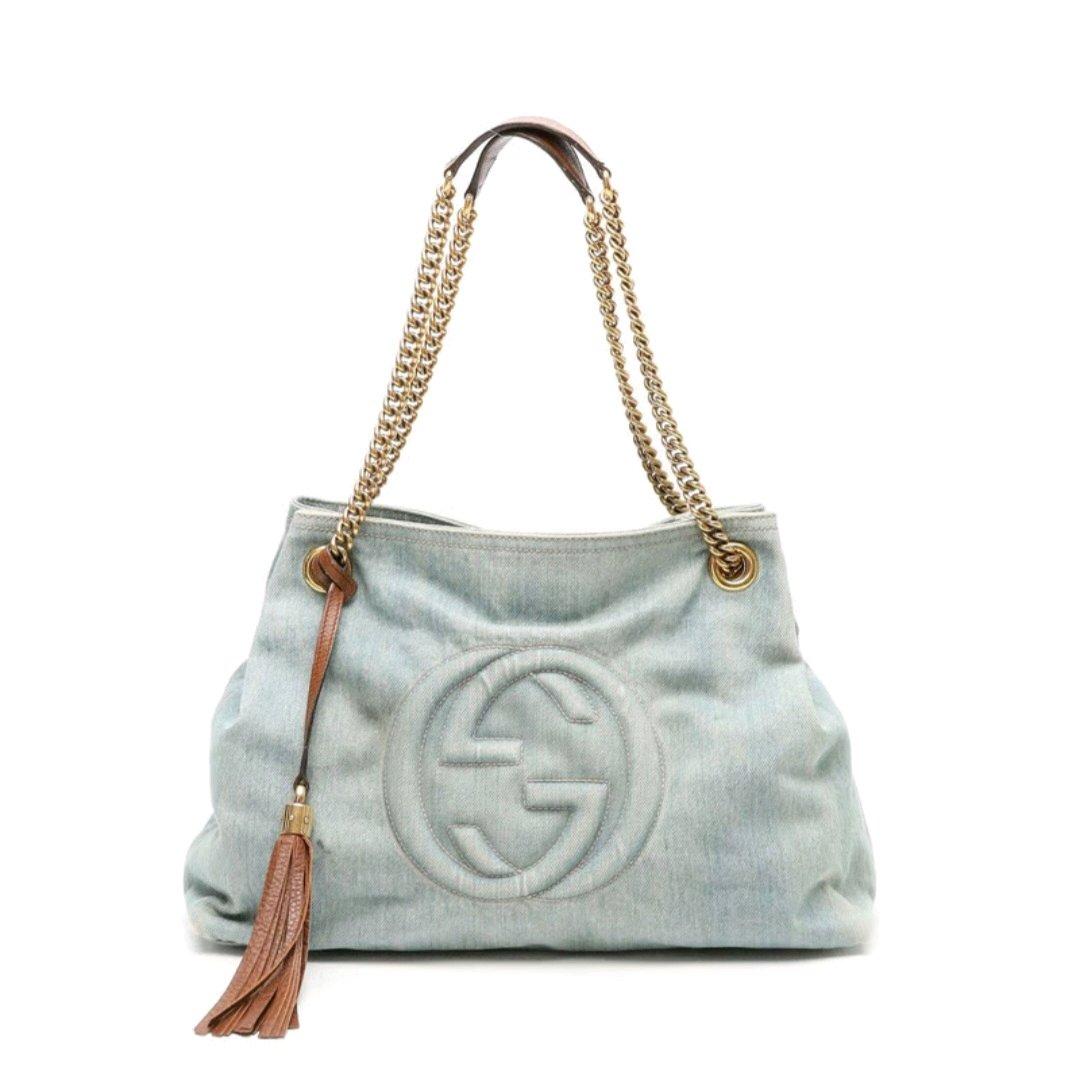 Gucci denim soho hobo bag