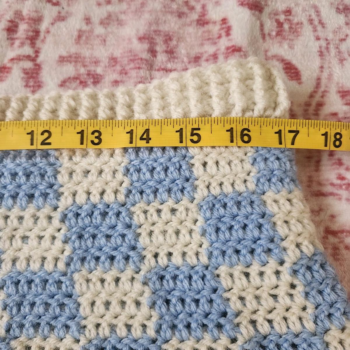 crochet checkered skirt